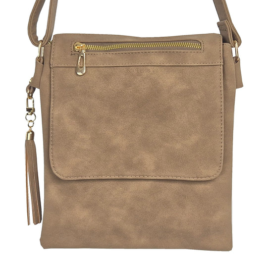 Refined Suedette Crossbody Bag